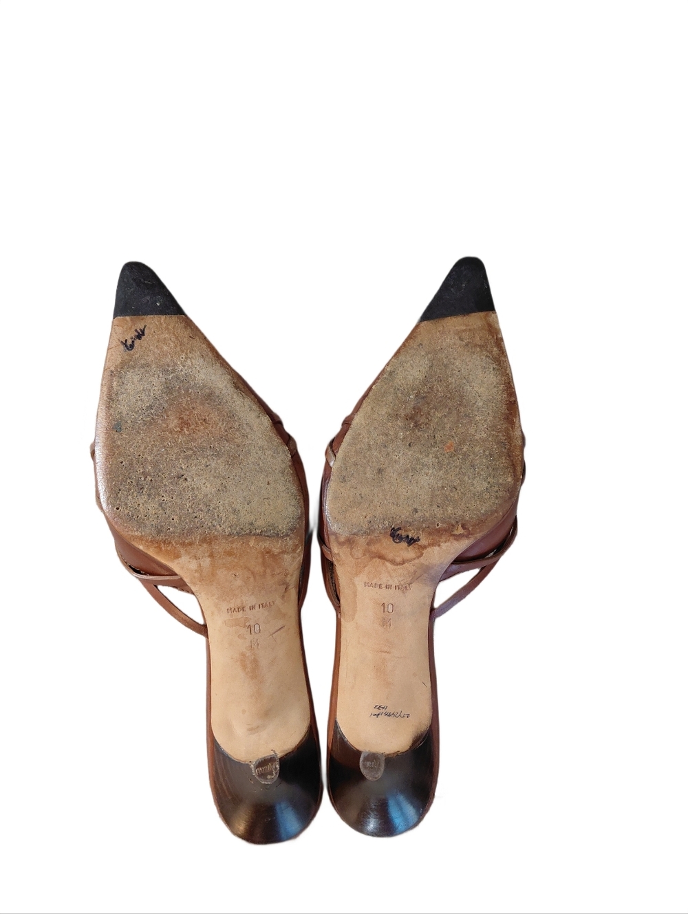 Vintage Michael Kors Brown Pointed-Toe Leather Mule Heels - Picture 9 of 10